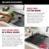 33” Workstation Kitchen Sink Drop-In Top Mount 16 Gauge Stainless Steel Single Bowl with WorkFlow™ Ledge and Accessories